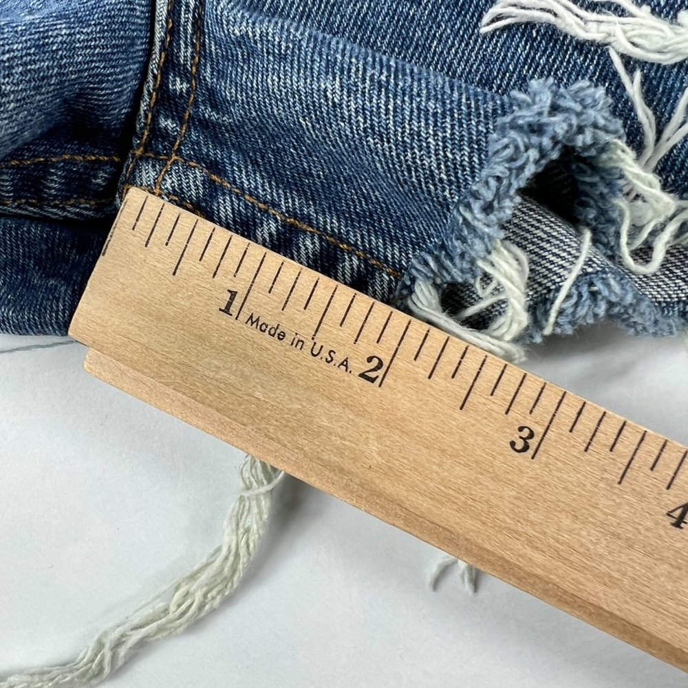 VTG 90s Levi's Jean Shorts Mens 33* 505 Blue Faded Cut Off Denim Jorts Tag 36 - Picture 13 of 16